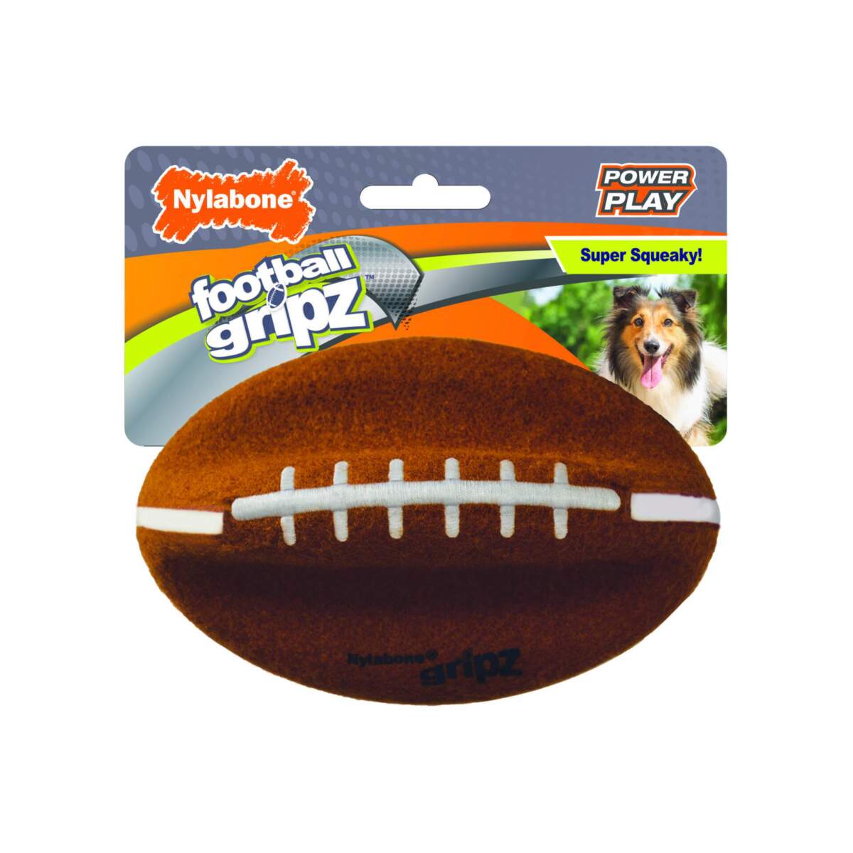 ETHICAL PET Football Squeaky Plush Dog Toy 