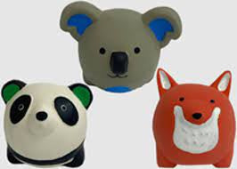 Multipet Latex Round Animals 2.5in