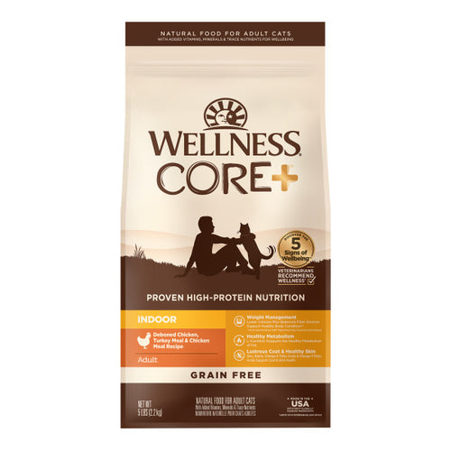 Wellness CORE Grain Free Natural Indoor Health Chicken and Turkey Recipe Dry Cat Food