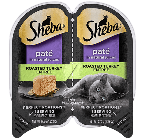 SHEBA® PERFECT PORTIONS™ Premium Paté Roasted Turkey Entrée