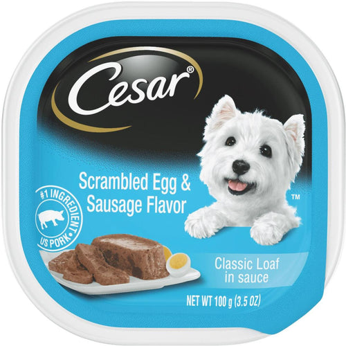 Cesar Classic Loaf Scrambled Egg & Sausage Adult Wet Dog Food, 3.5 Oz.