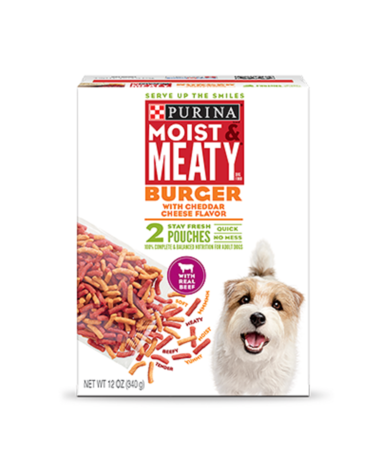 Purina Moist & Meaty Burger With Cheddar Cheese Soft Dog Food