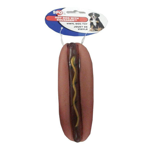 SPOT VINYL HOT DOG WITH SQUEAKER