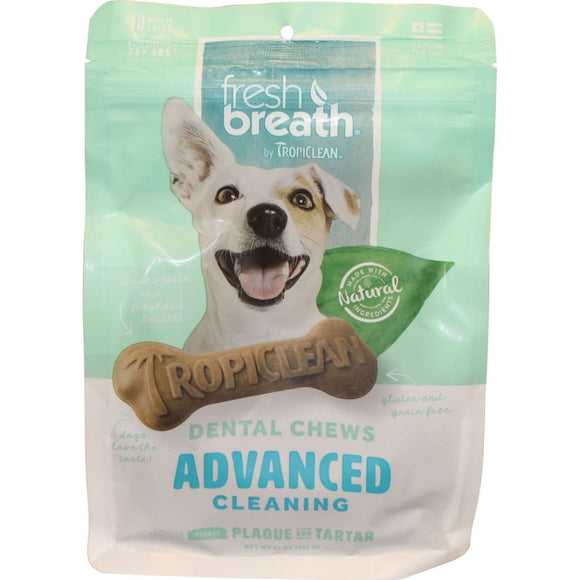 Tropiclean Fresh Breath Dental Chews Advanced Cleaning