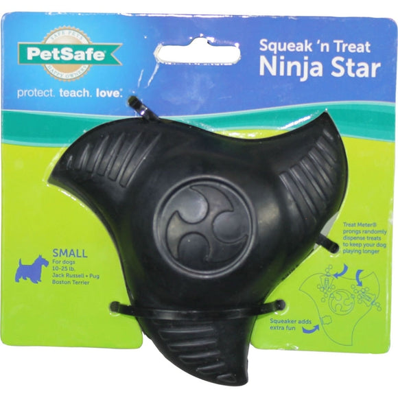 BUSY BUDDY SQUEAK N TREAT NINJA STAR CHEW TOY